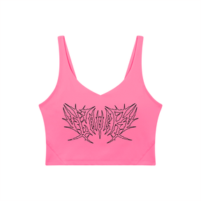 Lover Metal Font Long Line Sports Bra