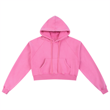 Basic B Grunge Wash Cropped Hoodie