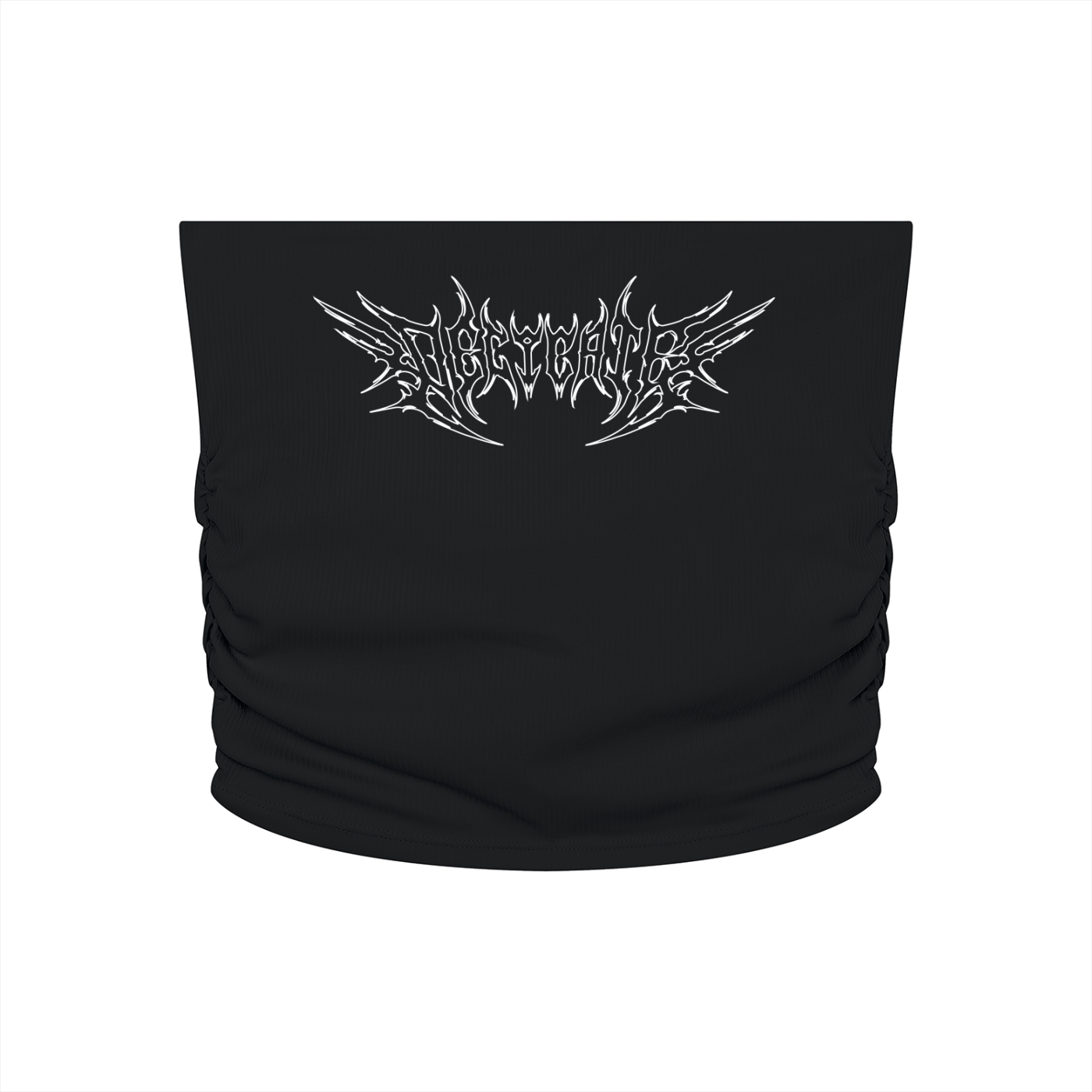 Delicate Metal Font Cropped Yoga Tube Top