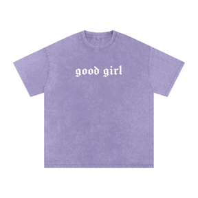 Good Girl Acid Washed Oversized Tee