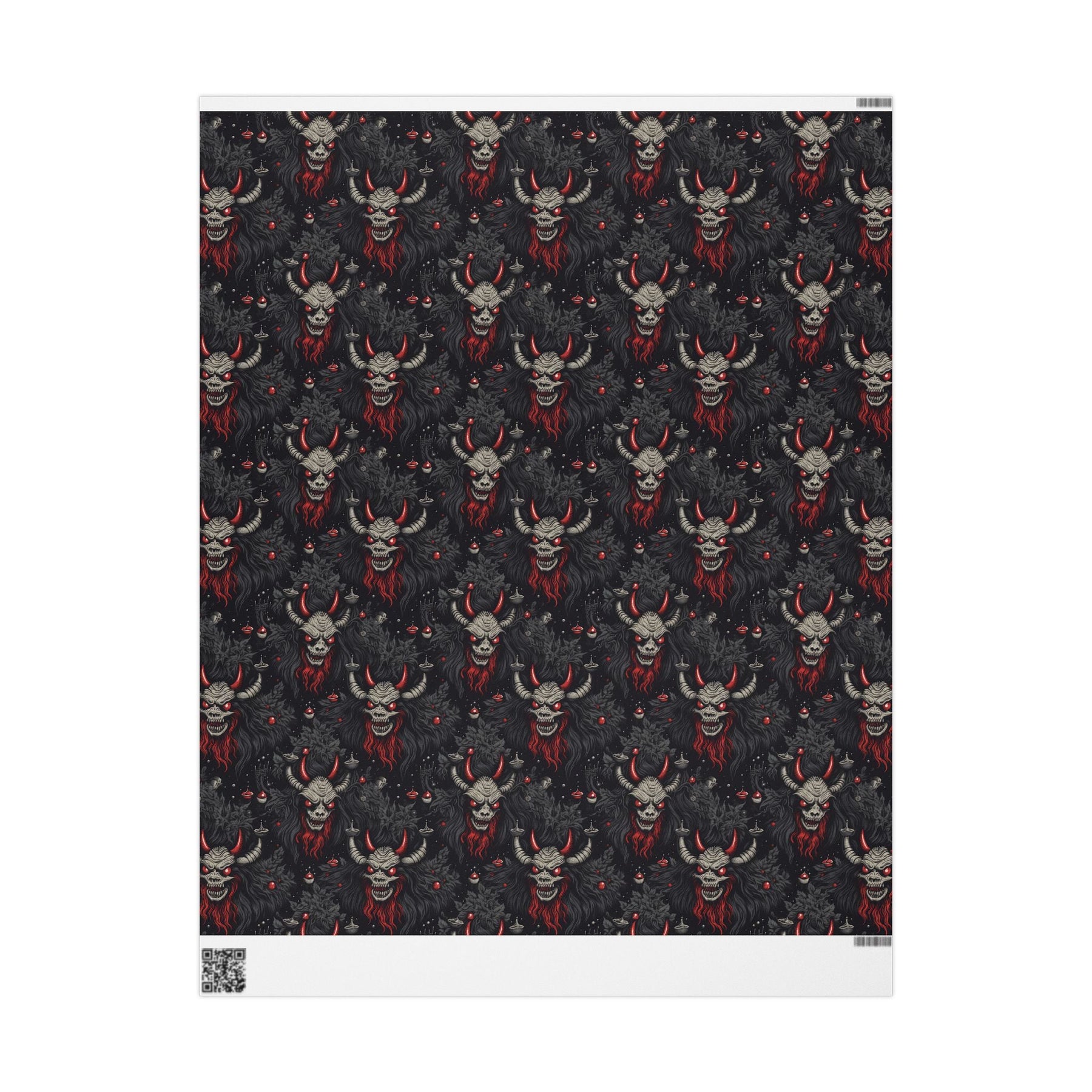 Cartoon Krampus Spooky Gift Wrap - Goth Cloth Co.Home Decor10880099472805685947