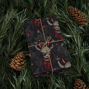 Cartoon Krampus Spooky Gift Wrap - Goth Cloth Co.Home Decor27198758395984940504