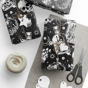 Cauldron Chaos Spooky Gift Wrap (3 Sheets) - Goth Cloth Co.1592447_17373