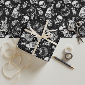 Cauldron Chaos Spooky Gift Wrap (3 Sheets) - Goth Cloth Co.1592447_17373