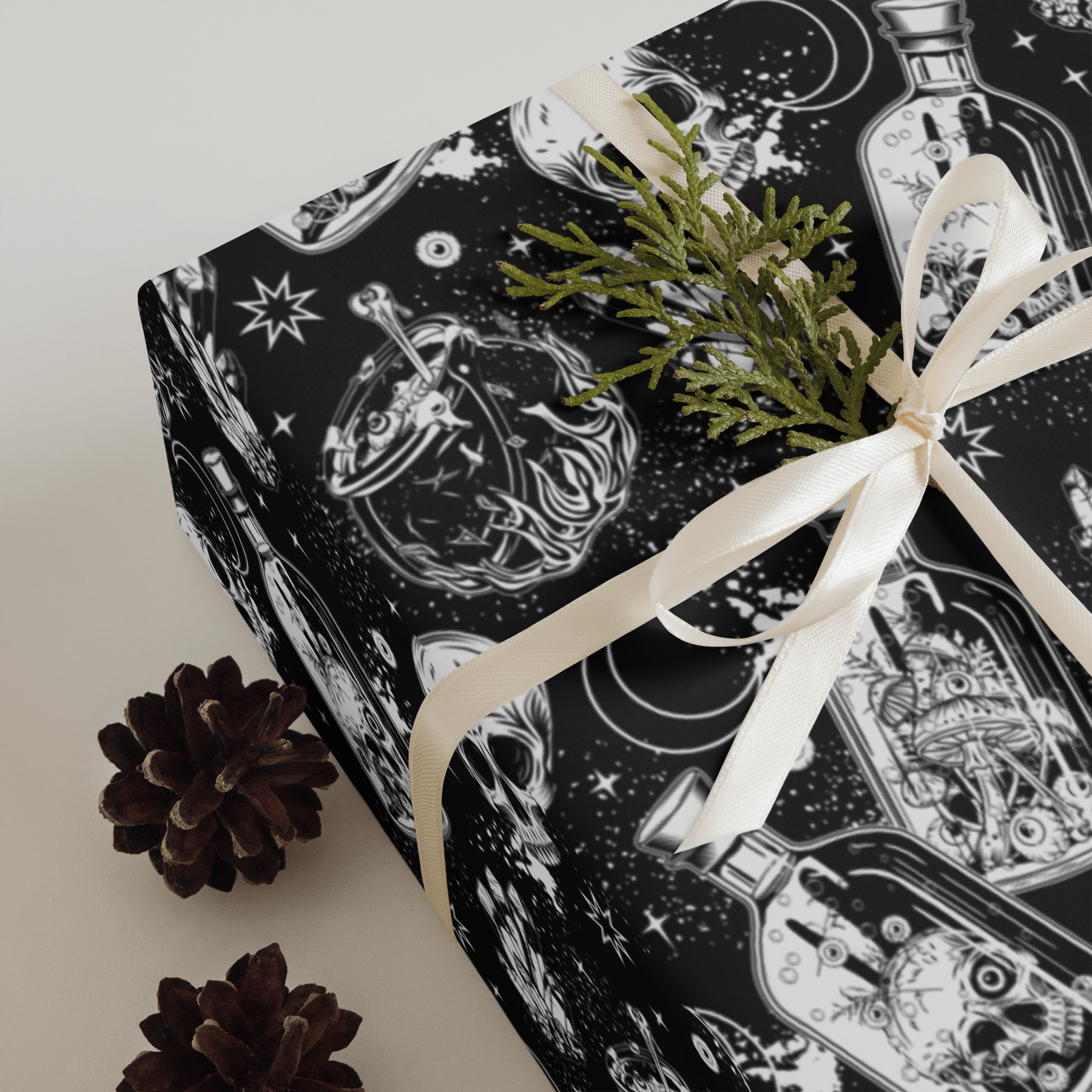 Cauldron Chaos Spooky Gift Wrap (3 Sheets) - Goth Cloth Co.1592447_17373