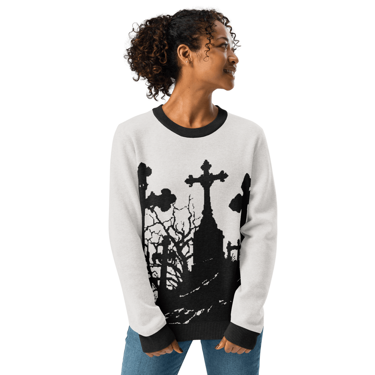 Cemetery Ash Knit Crew Neck Sweater - Goth Cloth Co.3133155_19635