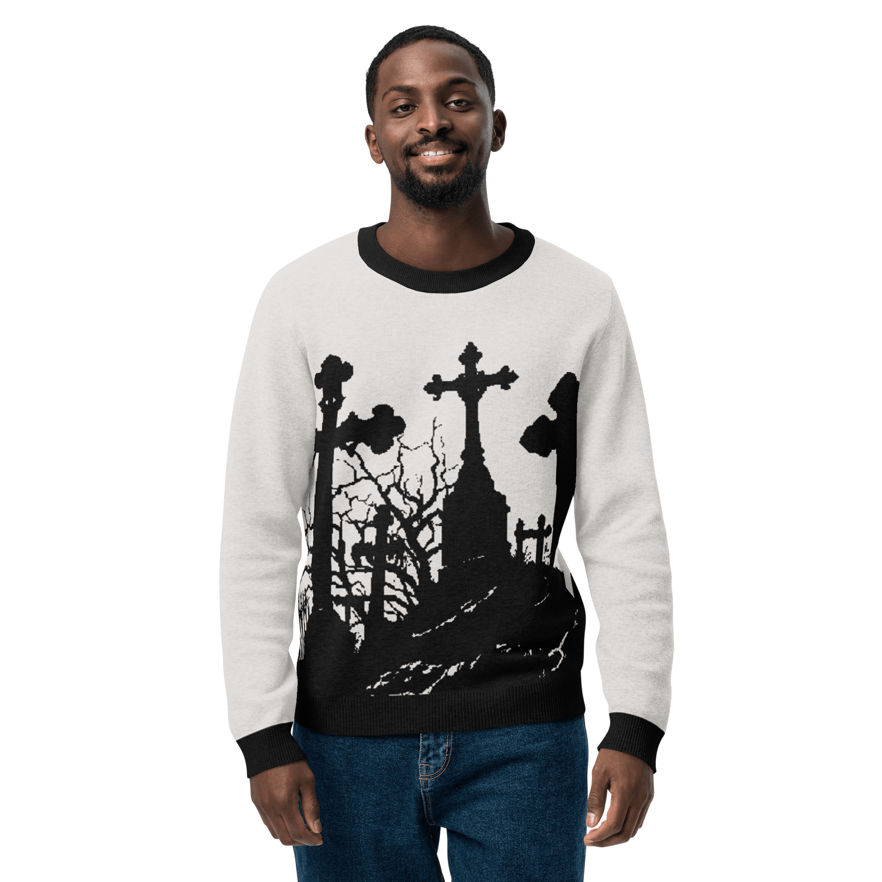 Cemetery Ash Knit Crew Neck Sweater - Goth Cloth Co.3133155_19635