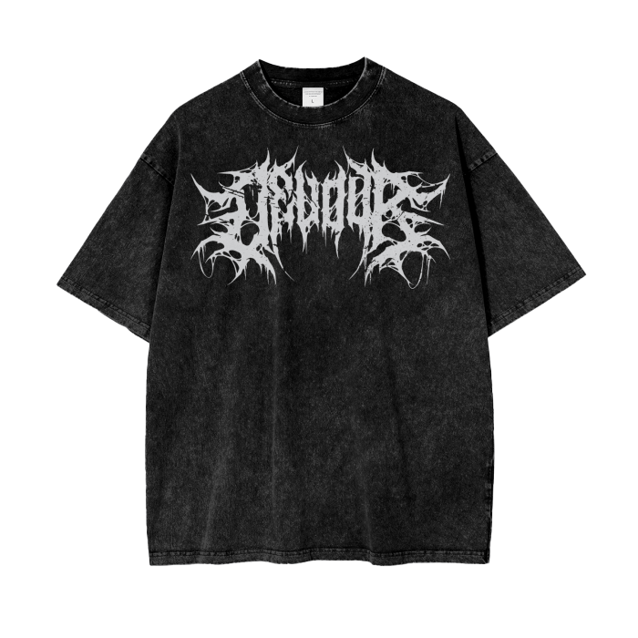 Cerberus Devour Grunge Acid Washed Tee - Metal T-Shirt | Goth