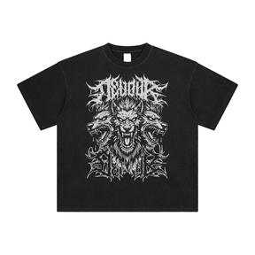 Cerberus Devour Vintage Washed Front Print Tee