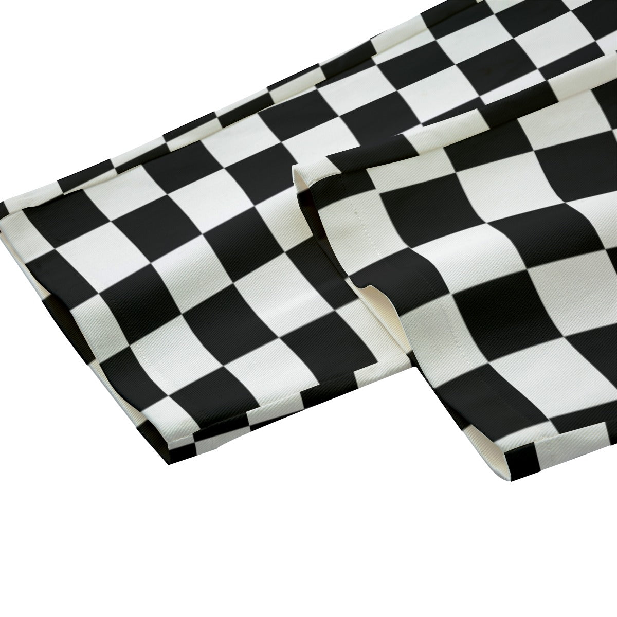 Checkerboard Unisex Straight Cotton Pants - Goth Cloth Co.ADS - 3MPXZT39 - MB631 - FFFFFF - S