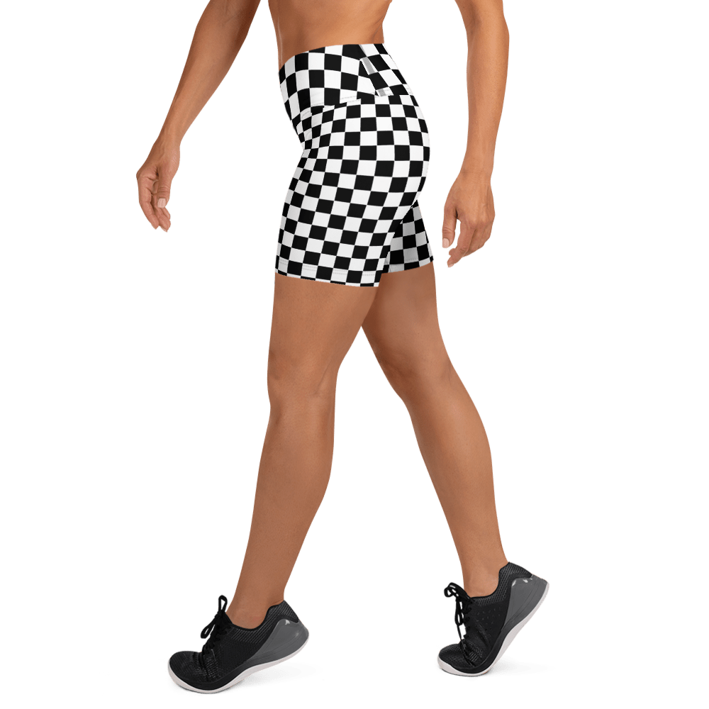Checkerboard Yoga Shorts - Goth Cloth Co.6264999_9079