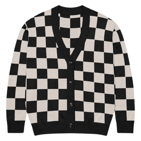 Checkers and Cream Knit Cardigan - Goth Cloth Co.6474734_21036