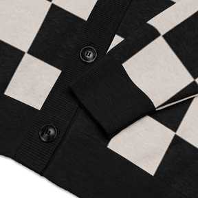 Checkers and Cream Knit Cardigan - Goth Cloth Co.6474734_21036
