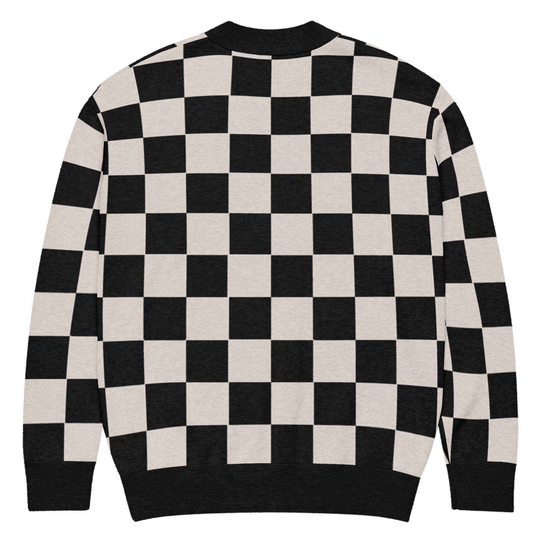 Checkers and Cream Knit Cardigan - Goth Cloth Co.6474734_21036