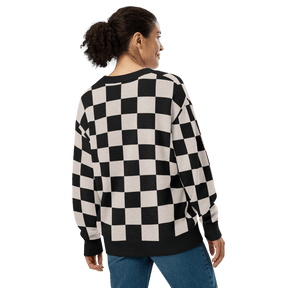 Checkers and Cream Knit Cardigan - Goth Cloth Co.6474734_21036