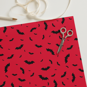 Christmas Bats Spooky Gift Wrap (3 Sheets) - Goth Cloth Co.4728255_17373