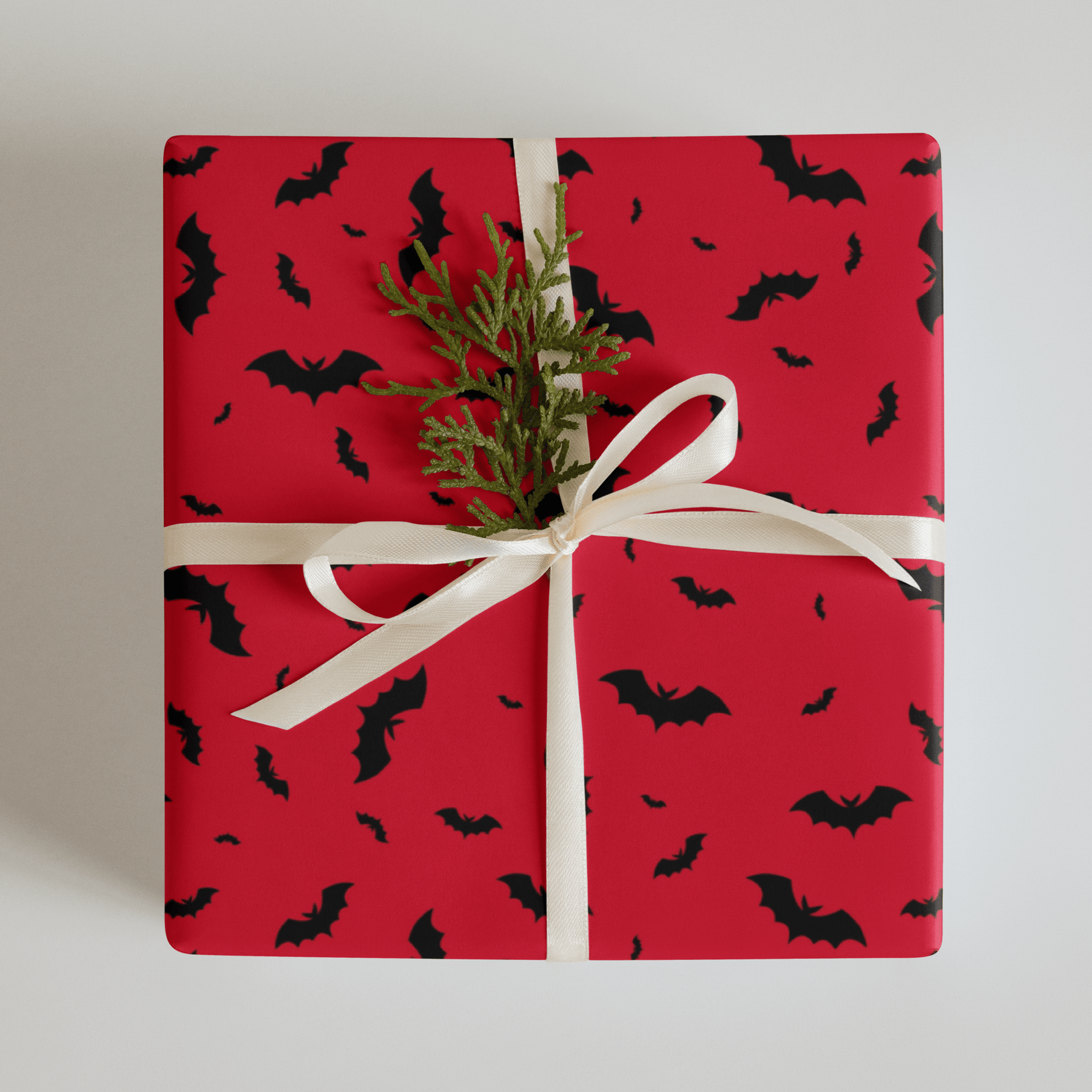 Christmas Bats Spooky Gift Wrap (3 Sheets) - Goth Cloth Co.4728255_17373