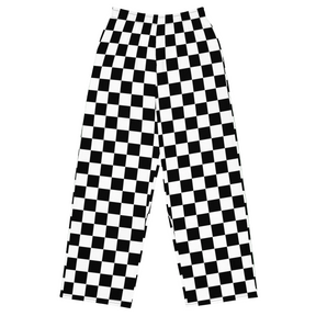 Classic Checkerboard Unisex Lounge Pants Punk Rock Lounge Wear Pants