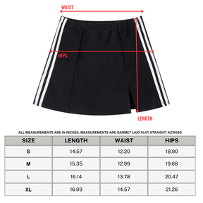 Contrast Side Stripe Slit Skirt - Goth Cloth Co.251217PODBL1592001