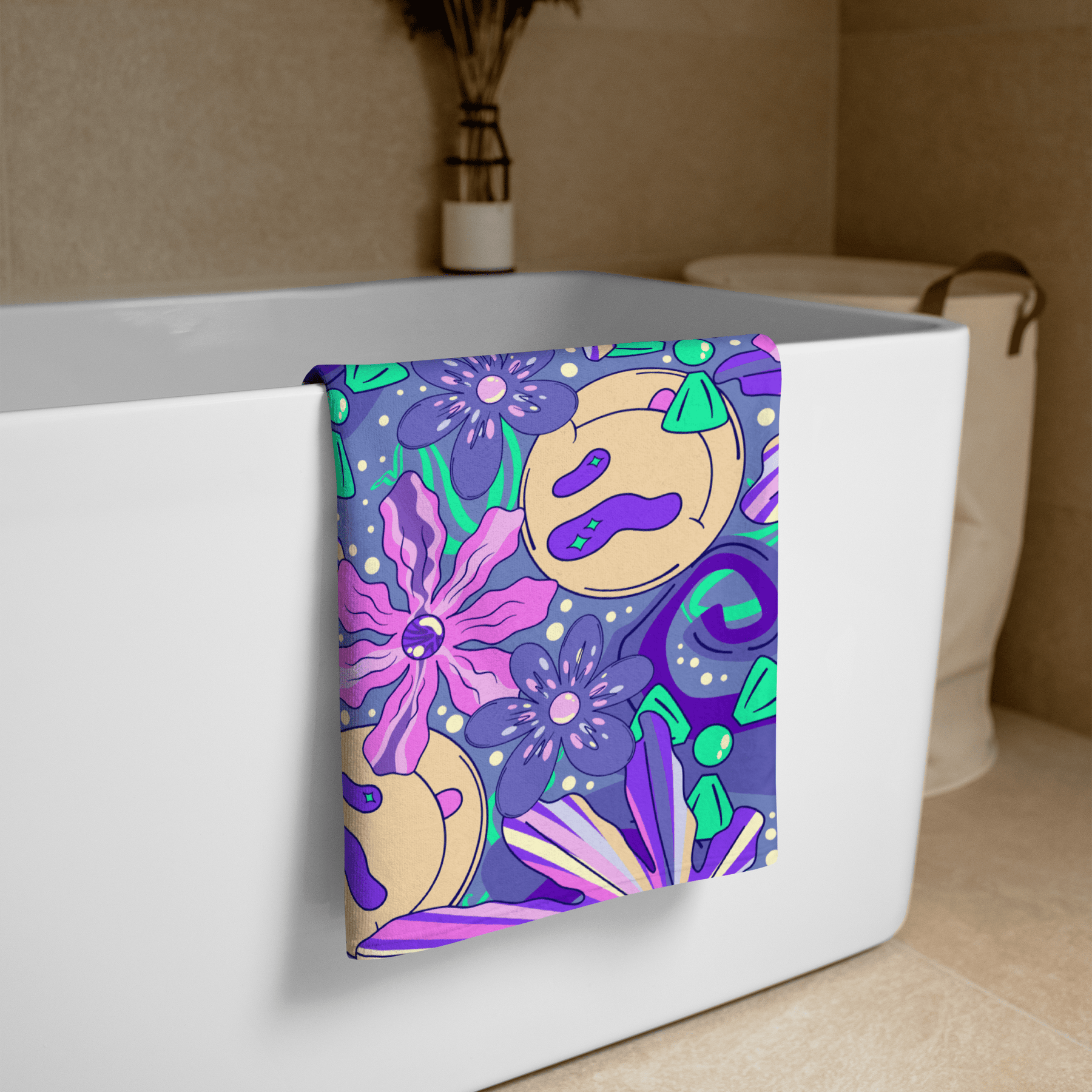 Cosmic Bloom Towel - Goth Cloth Co.4442504_8874