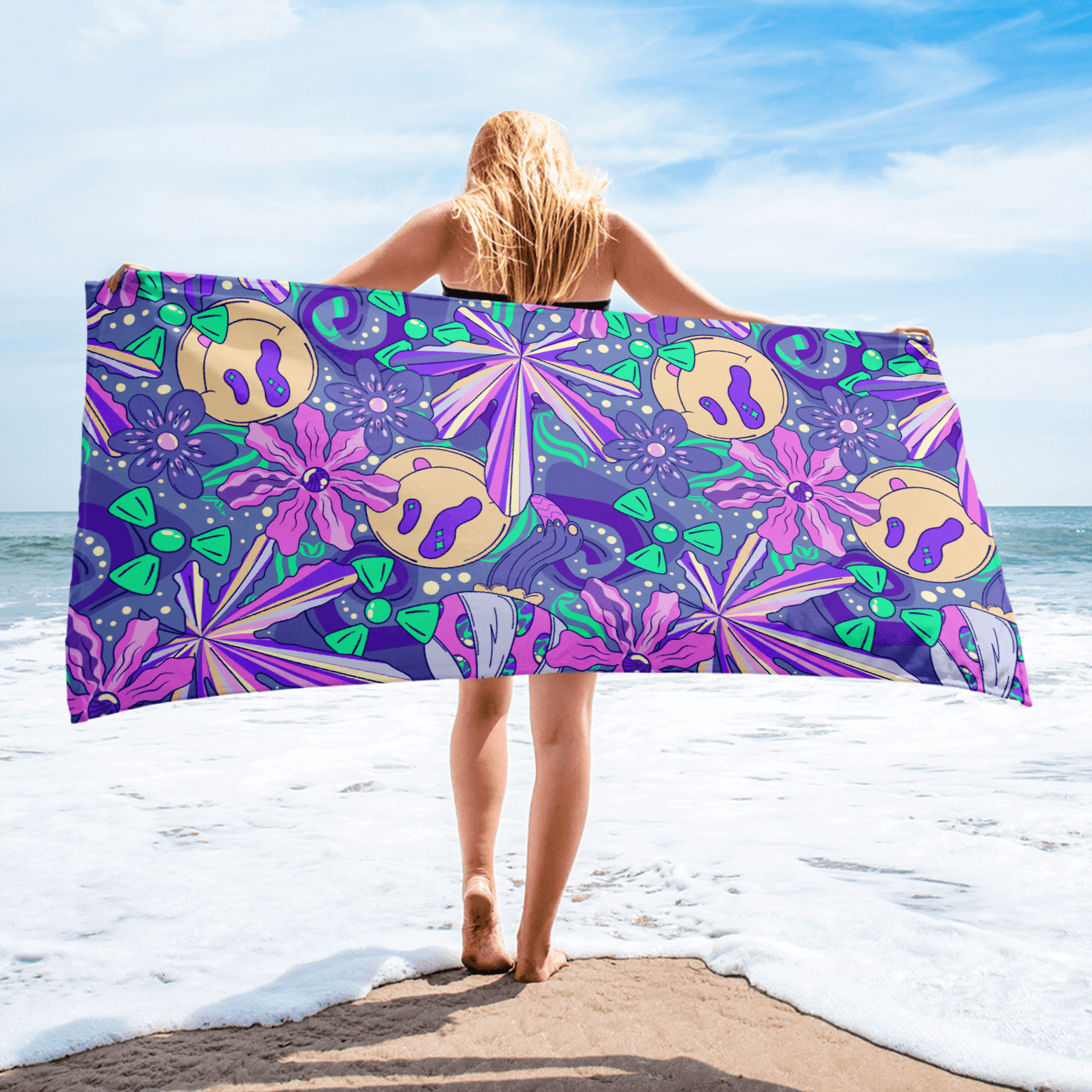 Cosmic Bloom Towel - Goth Cloth Co.4442504_8874