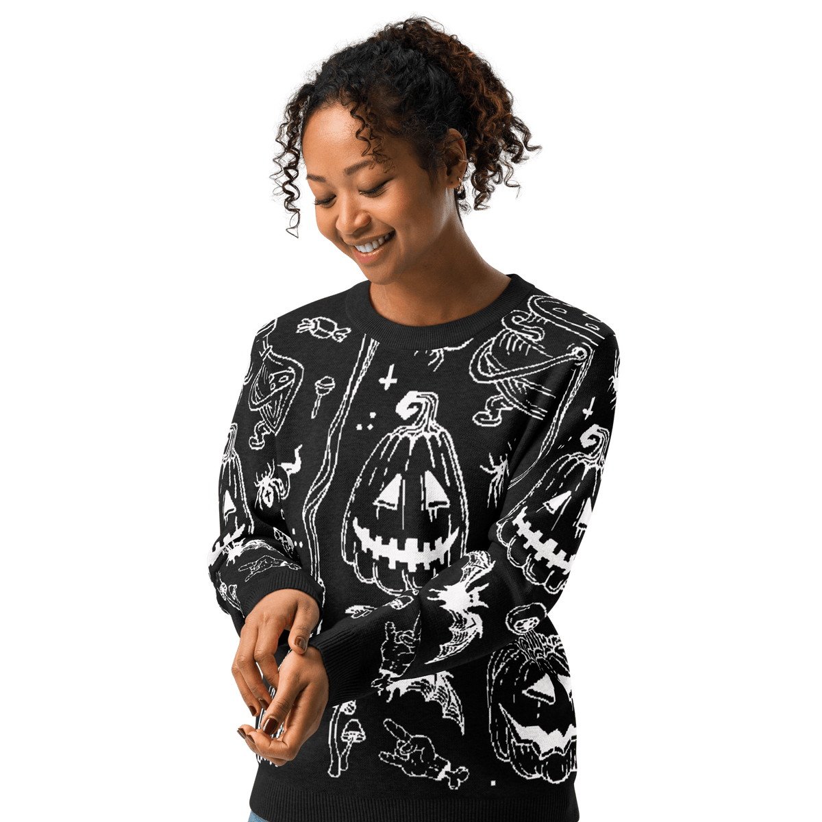 Cozy Creep Knit Crewneck Sweater - Goth Cloth Co.2335304_19637