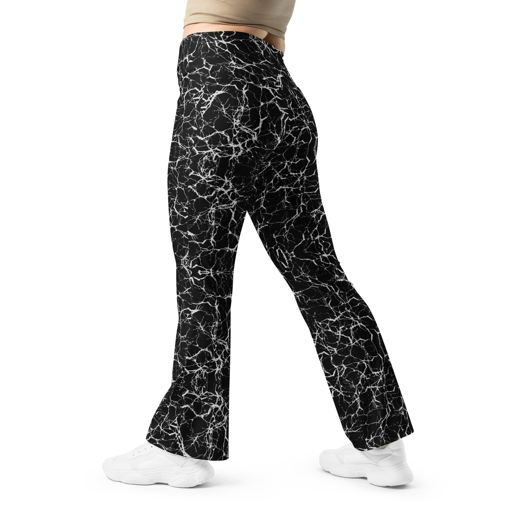 Cracked Chaos Flare Leggings - Goth Cloth Co.2105326_19331