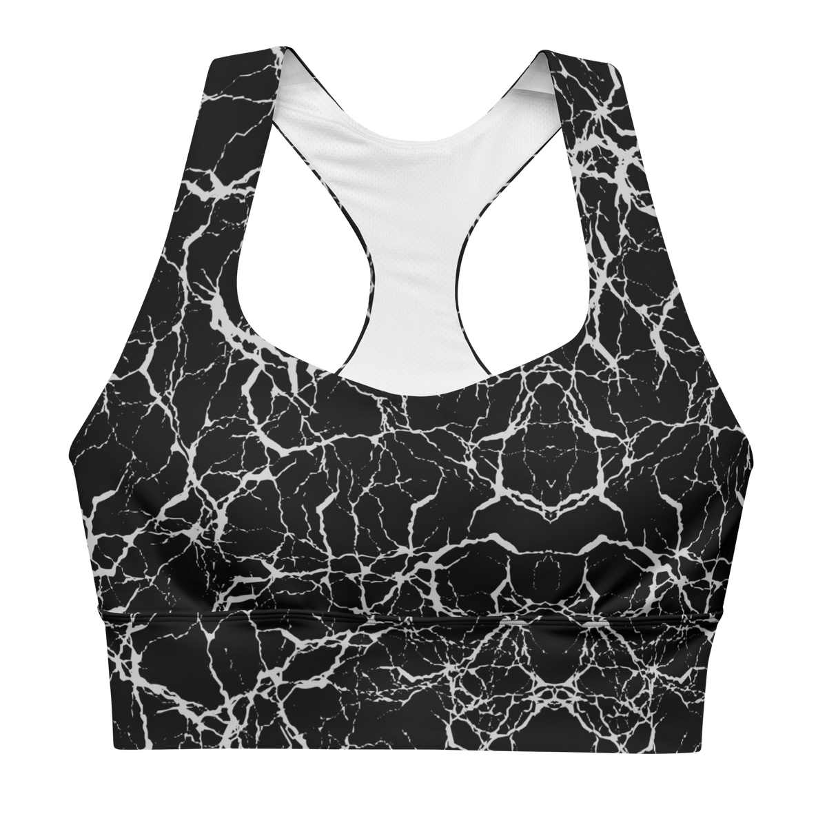 Cracked Chaos Longline Sports Bra - Goth Cloth Co.8046007_12290