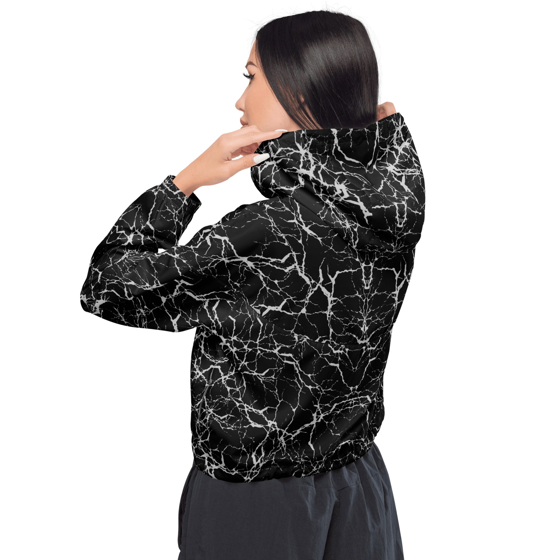 Cracked Chaos Women's Cropped Windbreaker - Goth Cloth Co.9815521_15794