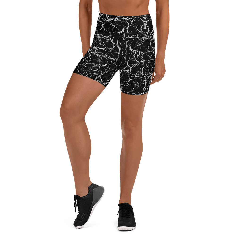 Cracked Chaos Yoga Shorts - Goth Cloth Co.2540658_9079