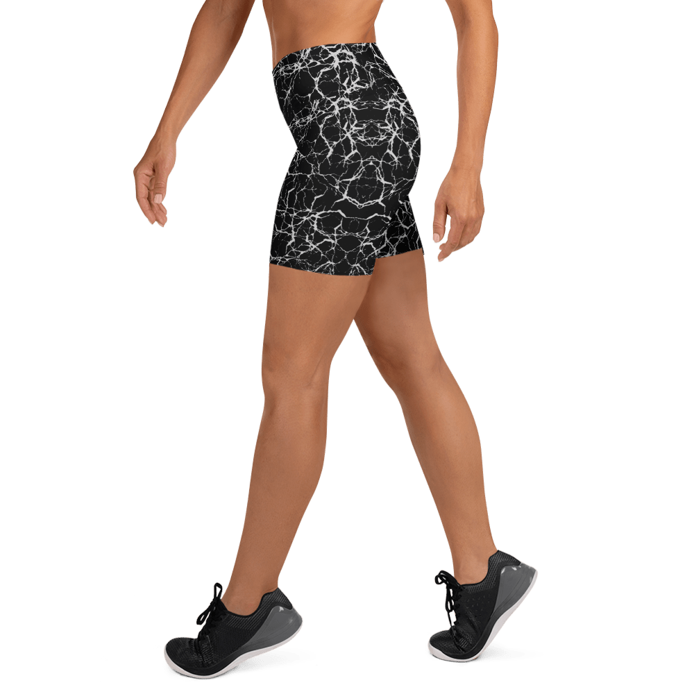 Cracked Chaos Yoga Shorts - Goth Cloth Co.2540658_9079