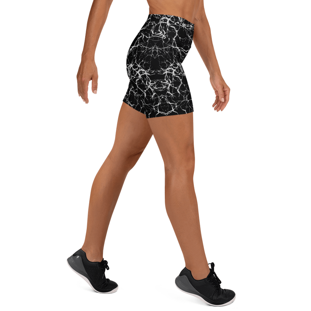 Cracked Chaos Yoga Shorts - Goth Cloth Co.2540658_9079