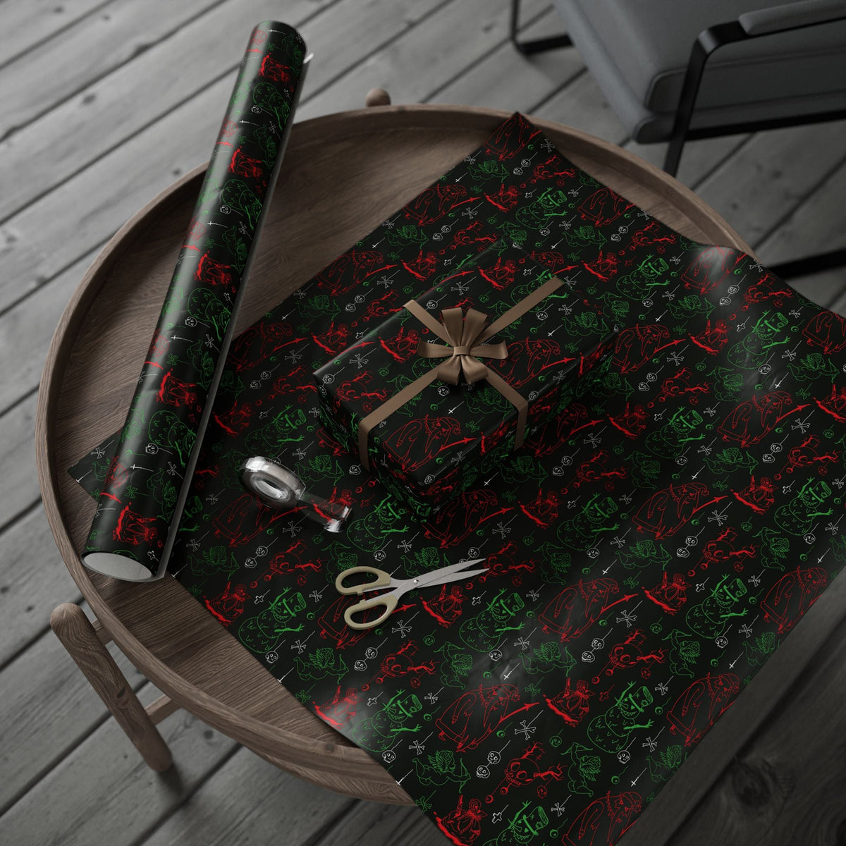 Creepmas Cheer Gift Wrap - Goth Cloth Co.Home Decor16045985233228304008