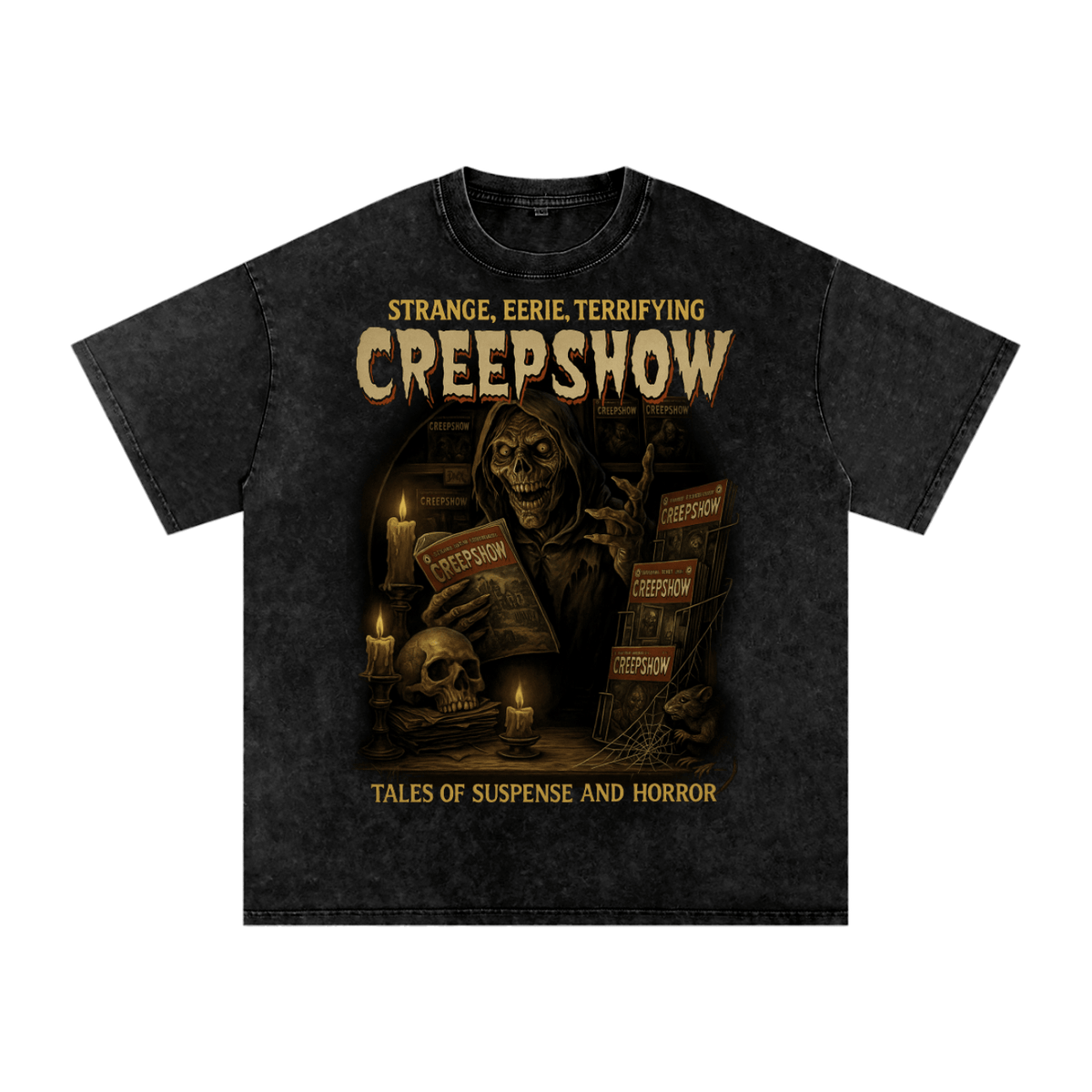 Creepshow Vintage Acid Wash Oversize T-Shirt - Goth Cloth Co.250819PODPQ0527001