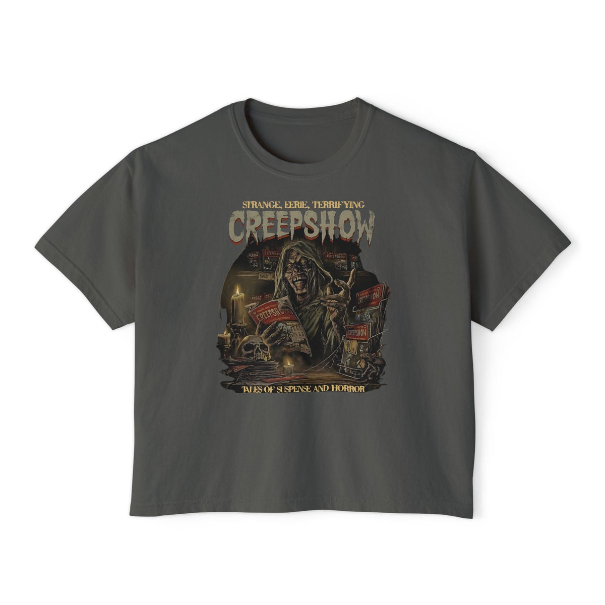 Creepshow Vintage Oversized Boxy Crop Top - Goth Cloth Co.T-Shirt52030514669116777749