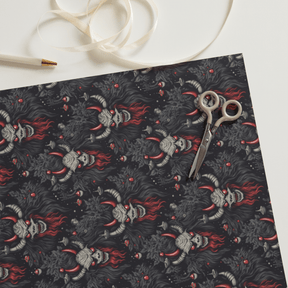 Creepy Cartoon Krampus Spooky Gift Wrap (3 Sheets) - Goth Cloth Co.1659105_17373