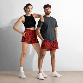 Crimson Coil Unisex Unlined Swim Trunks - Goth Cloth Co.8402342_9804