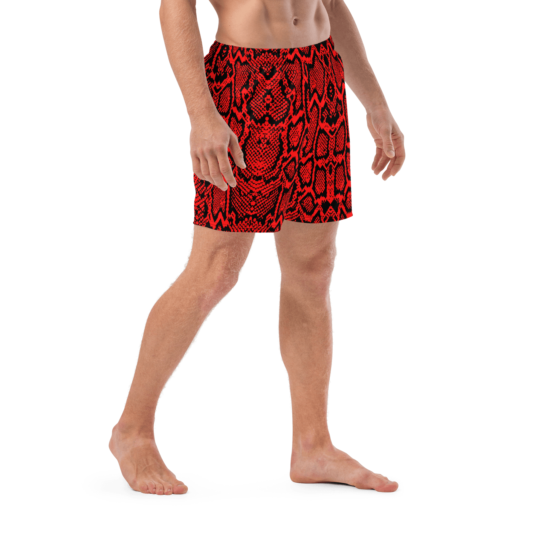 Crimson Coils Men's Lined Swim Trunks - Goth Cloth Co.9402496_14636