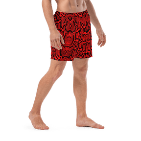 Crimson Coils Men's Lined Swim Trunks - Goth Cloth Co.9402496_14636