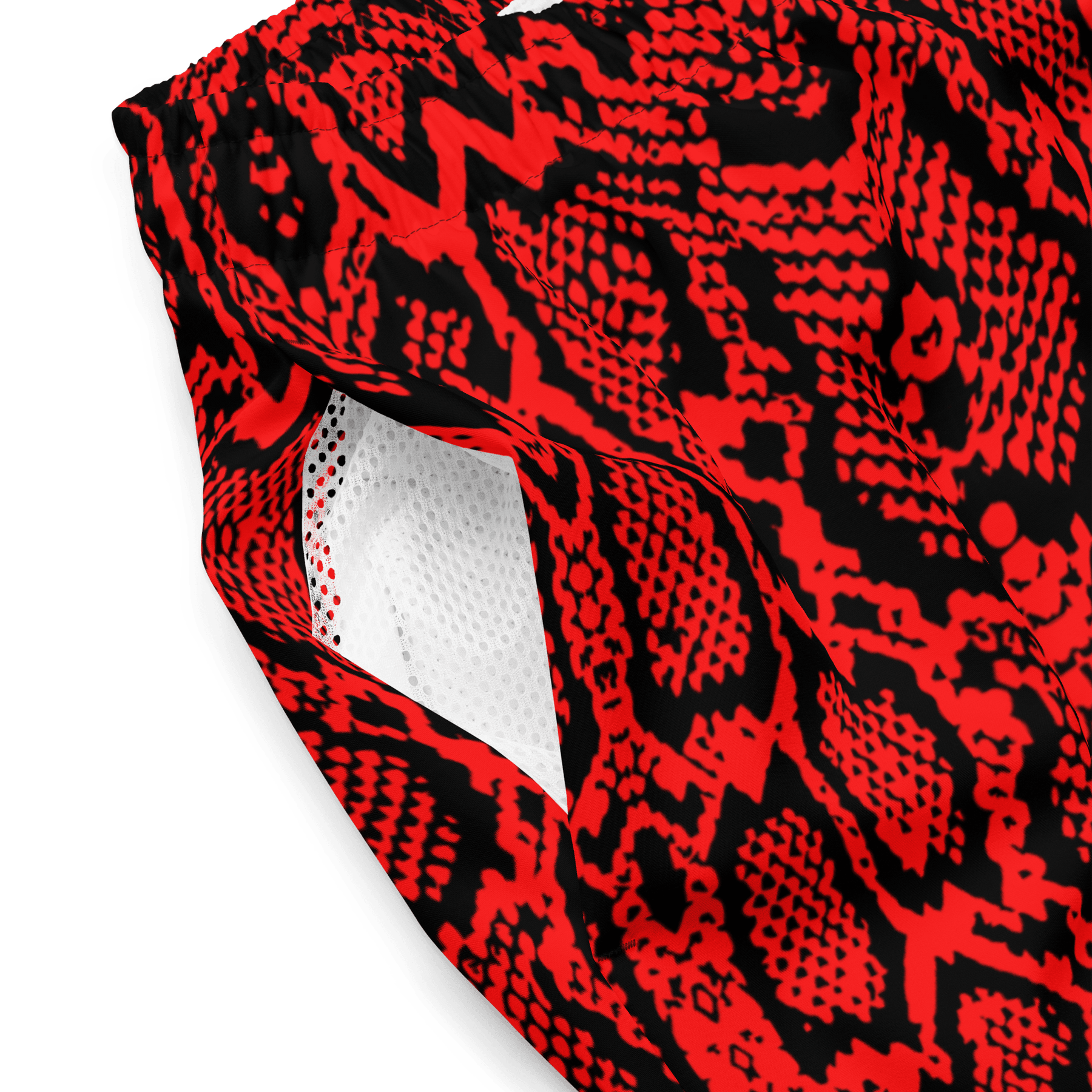 Crimson Coils Men's Lined Swim Trunks - Goth Cloth Co.9402496_14636