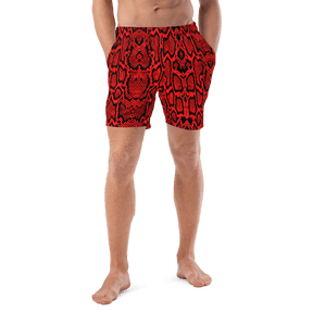 Crimson Coils Men's Lined Swim Trunks - Goth Cloth Co.9402496_14636