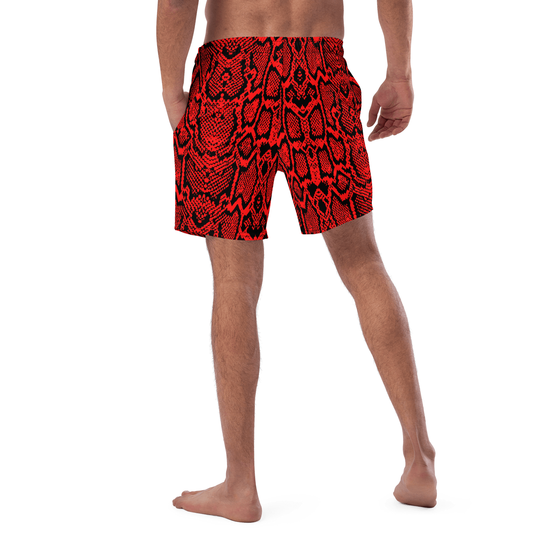 Crimson Coils Men's Lined Swim Trunks - Goth Cloth Co.9402496_14636