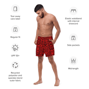 Crimson Coils Men's Lined Swim Trunks - Goth Cloth Co.9402496_14636