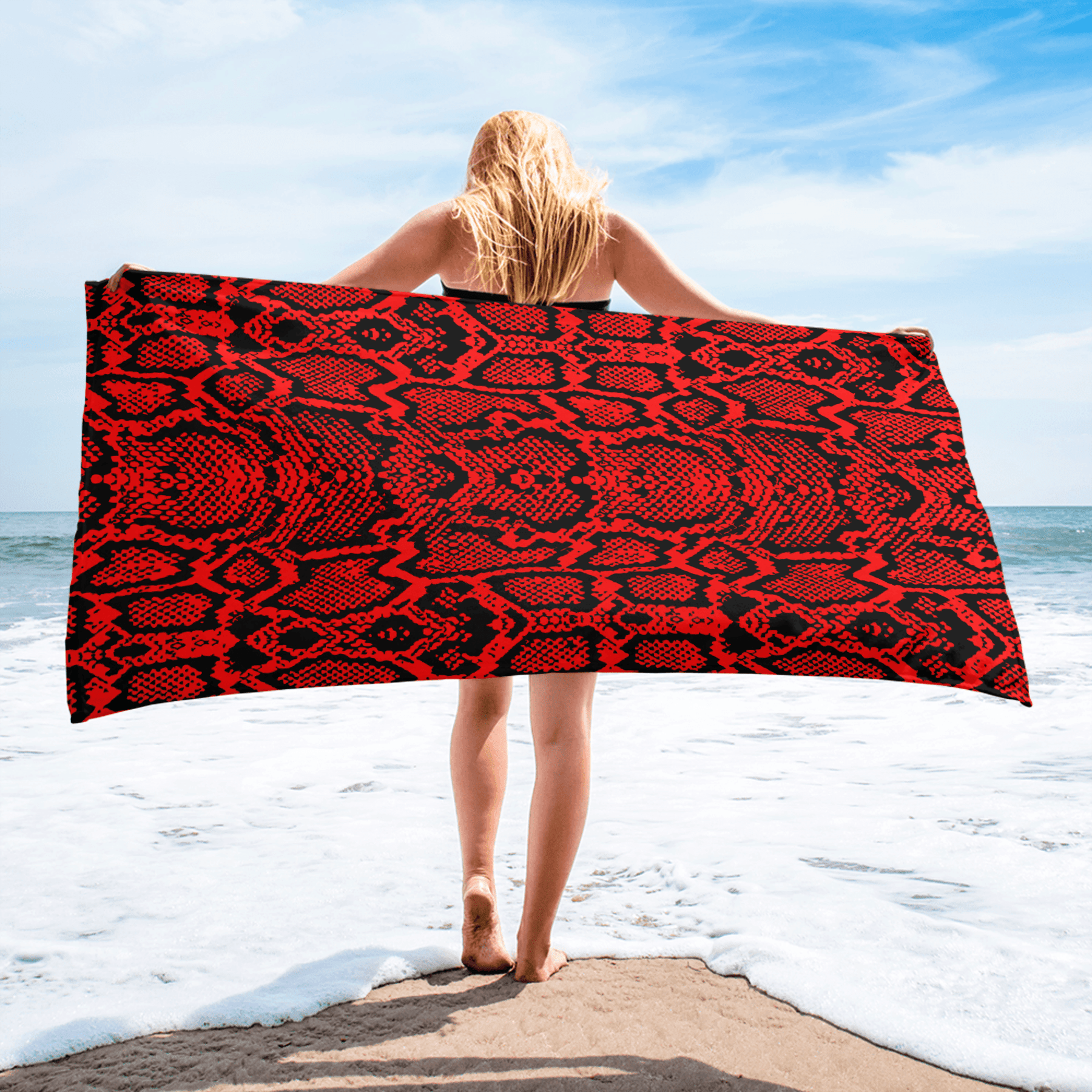 Crimson Coils Towel - Goth Cloth Co.6161161_8874