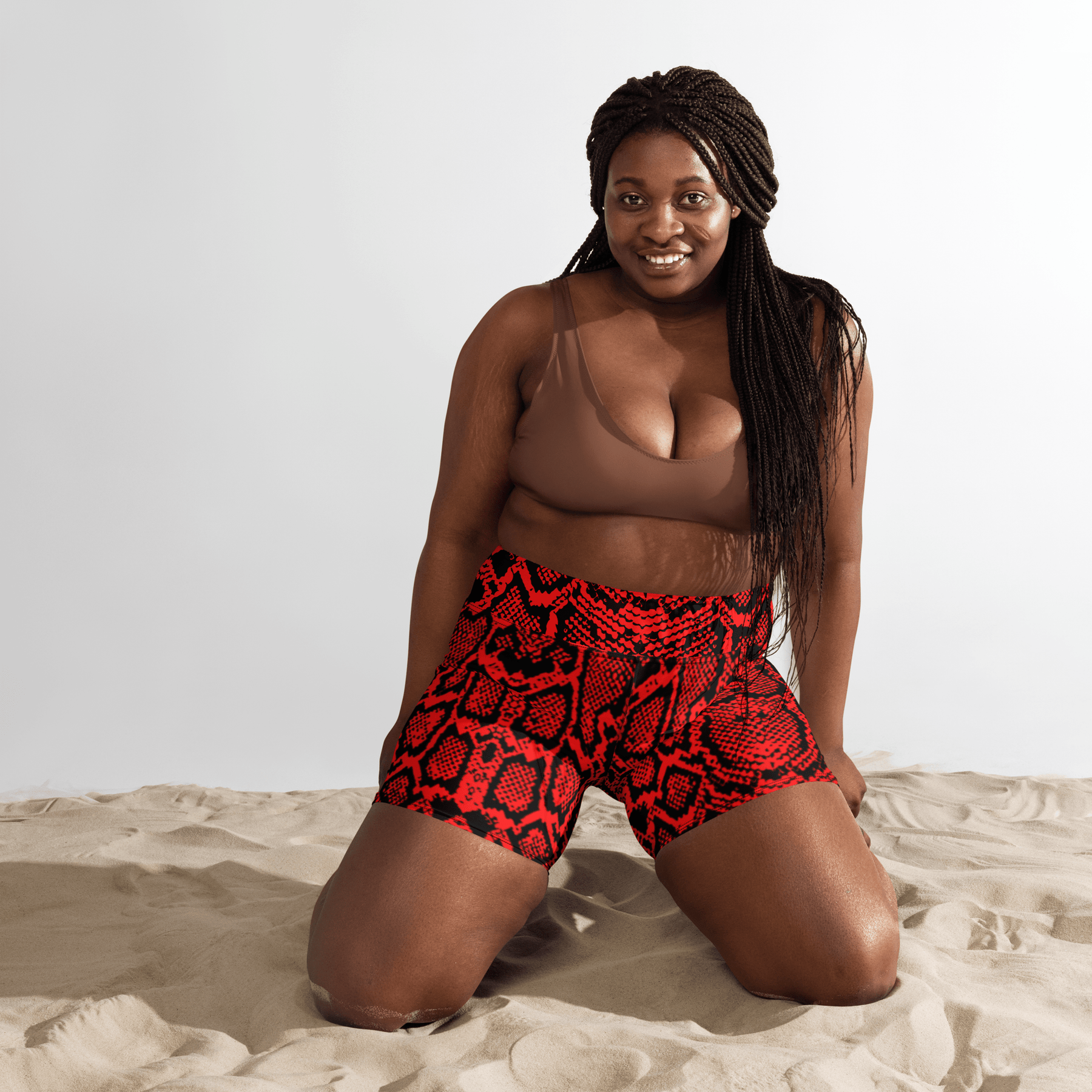 Crimson Coils Yoga Shorts - Goth Cloth Co.8285332_9079