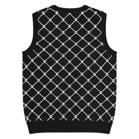 Crossbones Knit V - Neck Vest (READY TO SHIP) - Goth Cloth Co.6718746_21033
