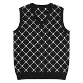 Crossbones Knit V - Neck Vest (READY TO SHIP) - Goth Cloth Co.6718746_21033