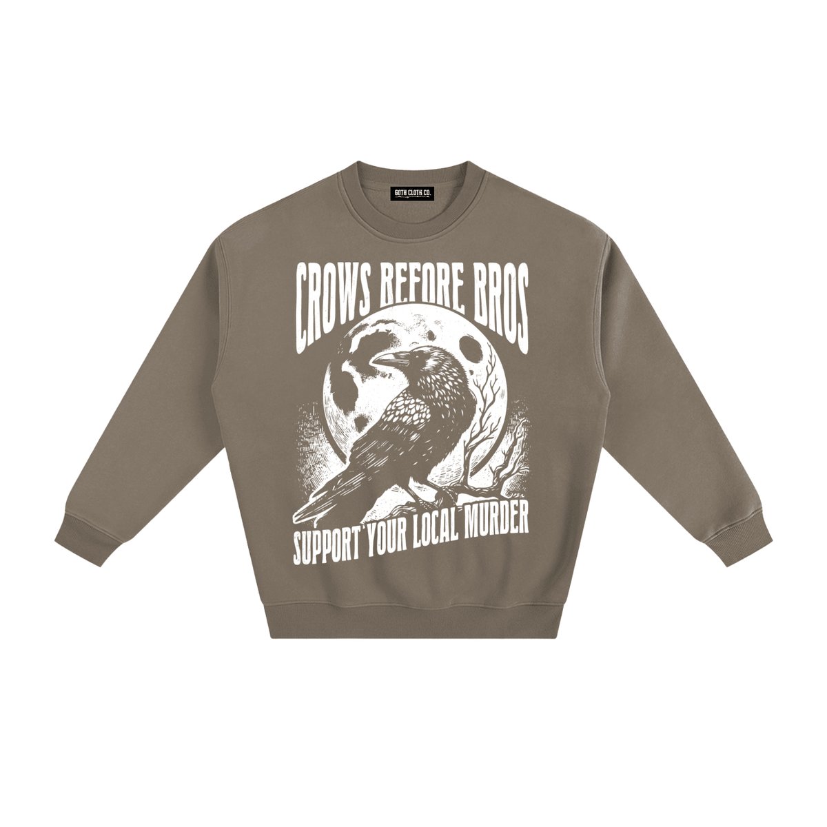 Crows Before Bros Fleeced Sweatshirt - Goth Cloth Co.260915PODRA11168006