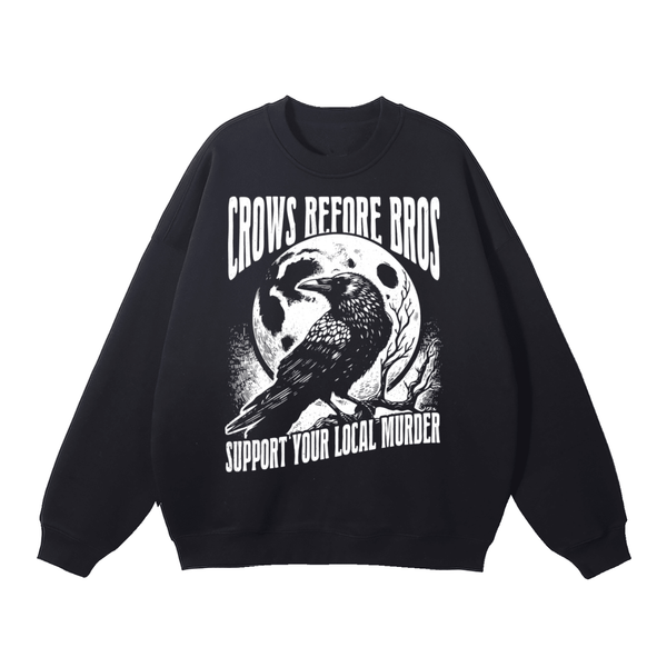 Crows Before Bros Fleeced Sweatshirt - Goth Cloth Co.260915PODRA11168016