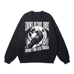 Crows Before Bros Fleeced Sweatshirt - Goth Cloth Co.260915PODRA11168016